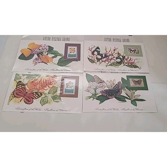 Butterflies Of The World Stamps Collection Lot Of 28 - Picture 7 of 10